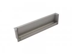 Врезная ручка 160мм, алюминий/серебро