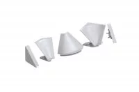 Комплект угловых элементов и заглушек для бортика 3502, цвет под нержавеющую сталь