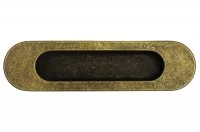 Ручка врезная 150мм, отделка бронза античная