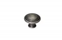 Ручка-кнопка, отделка старое серебро с блеском Ручка-кнопка, отделка старое серебро с блеском