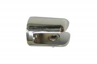 Полкодержатель П-образный для стекла 3-6мм, отделка хром глянец (БЕЗ УПЛОТНИТЕЛЯ)