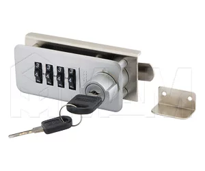 Замок с кодом для 1-ой двери, поворотный, правый, хром матовый: DL-002 R MCR