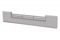 0400 Решётка вентиляционная для цоколя ПВХ H.150, L=600, под гладкий алюминий NEW