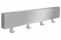 Вешалка, отделка серебро матовое (зеркало + 4 крючка)