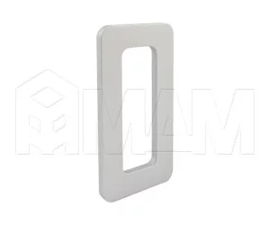 Flat Ручка-раковина 90мм для стеклянных и деревянных раздвижных дверей, серебро: DHK-103-90CR