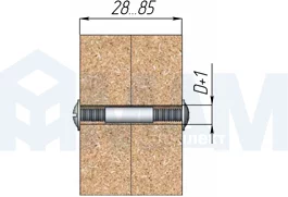 Цилиндр с внутренней резьбой оцинкованный М4Х15: TV01 FZT/W