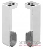Штангодержатели для овальной штанги, хром, крепление к боковине и к полке (прав.+лев.): WA0612SCR