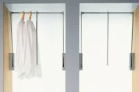 Лифт для одежды, отделка серая