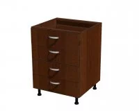 Корпус напольной тумбы, 4 ящика 600*560*720