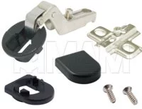 Петля угловая (+30) площадка под саморез/черн D-обр.: C123153 под саморез/черн D