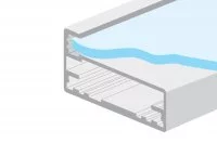 Профиль рамочный прямоугольный 50х21, L=5000, отделка сталь нержавеющая полированная