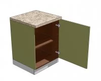 Установка декоративной панели на корпус напольный