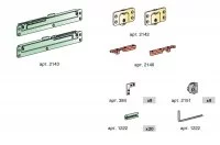 Комплект фурнитуры для 1 фасада до 20 кг (алюминиевый/накладной) с доводчиками
