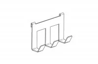 Крючок тройной 100мм, отделка белый бархат (матовый)