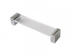 Ручка-скоба 160мм, стекло+металл, хром