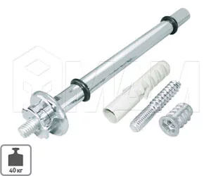 Декоративный менсолодержатель для деревянных и стеклянных полок, хром матовый, длина 200 мм: SU06CRMAT