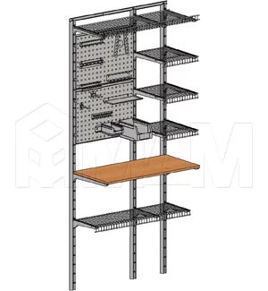 Home Space, гараж ширина 960мм, глубина 477 мм, 2 проема по 600 и 300 мм: HSK960x477MT1