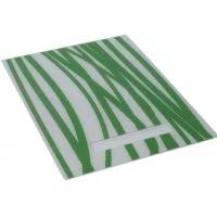 Schock: 629075-1 Разделочная доска большая для мойки Horizont D150 537x394x4 стекло белое/зел. декор