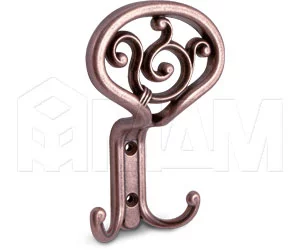 ROME Крючок трехрожковый медь состаренная: WAP.801.000.00C1