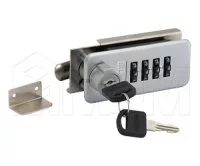 Замок с кодом для 1-ой двери, поворотный, левый, хром матовый: DL-002 L MCR