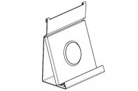 Полка для часов низкая, 160х80х180мм, отделка белый бархат (матовый)