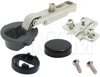 Петля стандартная накладная площадка с евровинтами/черн круг.: C123150 с евровинтом/черн круг