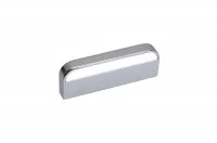 Ручка-скоба 64мм, отделка хром глянец + белый