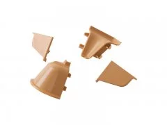 Комплект соединителей овального пристеночного бортика (VER%/35), (4ч.:2 загл., 90°внут.+90°внеш.) пластик, бежевый 94137