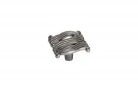 Ручка-кнопка, отделка графит металлик