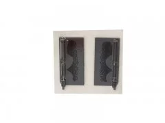 Комплект торцевых заглушек сплошных верхнего профиля GOLA Alphalux (2 части:L+R), алюминий черный