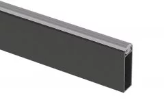 Linear Штанга для одежды 10х30 c демпфером, L=2000мм, отделка серый металл