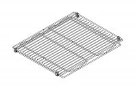 Сетчатая полка в базу 600, отделка хром