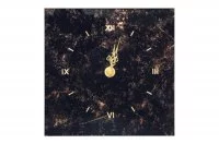 Подставка с часами, 156х156 мм, стекло черное