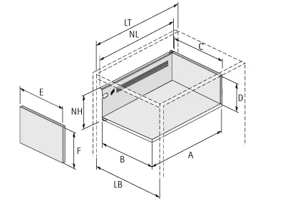 Hettich: 9127914: Комплект ящика MultiTech, NL500, H150, серый