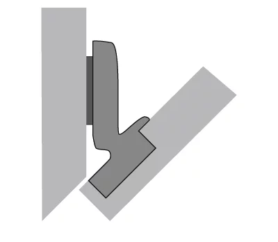 Hettich: 77720: Петля Intermat 9944 W-45, (основание) петли 10 мм, TH 43