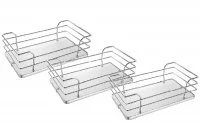 Комплект из 3-х сеток для колонны в базу 450, отделка хром + белый