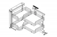 Механизм Dynamic Corner в угловую базу, левый, отделка титаниум Механизм Dynamic Corner в угловую базу, левый, отделка титаниум