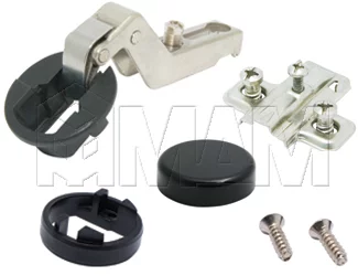 Петля угловая (+30) площадка с евровинтами/черн круг.: C123153 с евровинтом/черн круг