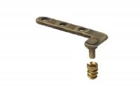 Петля декоративная торцевая левая с бусолой, отделка бронза античная