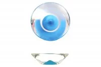 Ручка-кнопка, отделка транспарент + синий