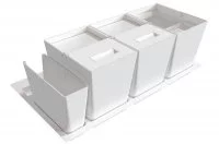 Система хранения в базу 900 (2 ведра + 2 контейнера), отделка белая