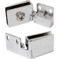 Компл. петель для стекл. двери, хром: D/15 CR.CH