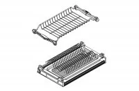 Сушка 2-уровневая в базу 600/16, отделка серая