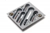 Ёмкость в базу 500 для столовых приборов, цвет серый металлик