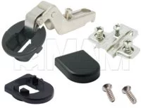 Петля угловая (+30) площадка с евровинтами/черн D-обр.: C123153 с евровинтом/черн D