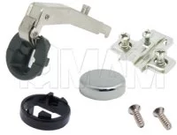 Петля прямая (180) площадка с евровинтами/хром круг.: C123158 с евровинтом/хром круг