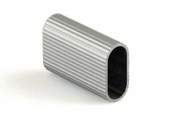 Штанга овальная для вешалок, алюминиевая рифленая 3000 мм CAFIM серебро