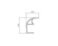 Rial Pro: KU11 Вертикальный асимметричный профиль (ручка) бронза 5.5 м, шт