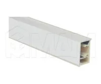 Плинтус алюминиевый прямоугольный вертикальный L=4,2м, глянцевый: 70.00AL01 4,2M