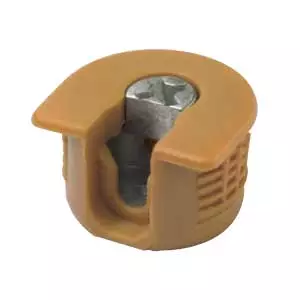 Hettich: 9066716: Стяжка эксцентриковая VB 35 M, для полок 16 мм, пластик, под орех